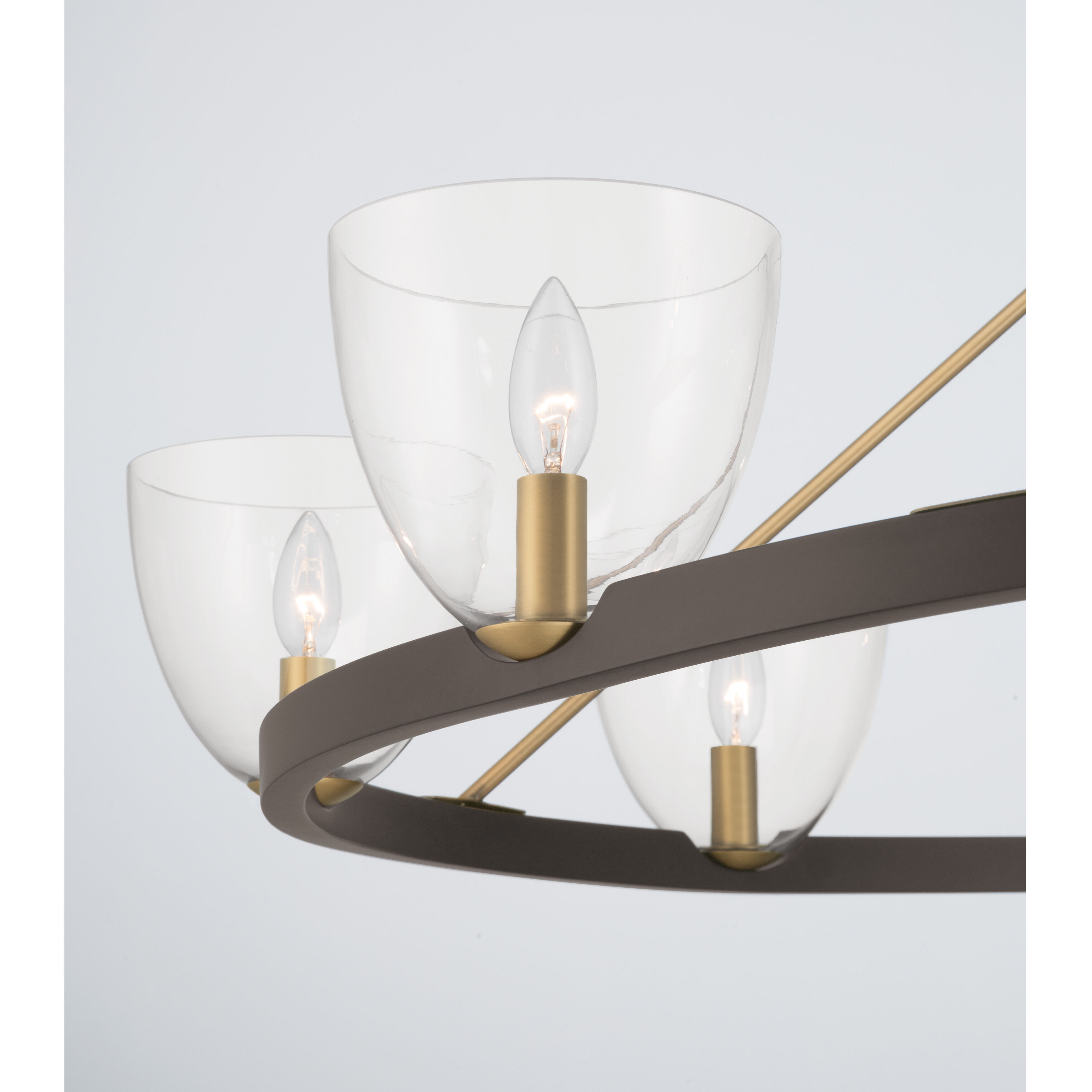 Noellea 8 Light 50 inch Dark Bronze and Legacy Brass Chandelier Ceiling Light