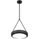 Agate 3 Light 15 inch Matte Black Pendant Ceiling Light