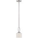 Axel 1 Light 5.25 inch Satin Platinum Mini Pendant Ceiling Light