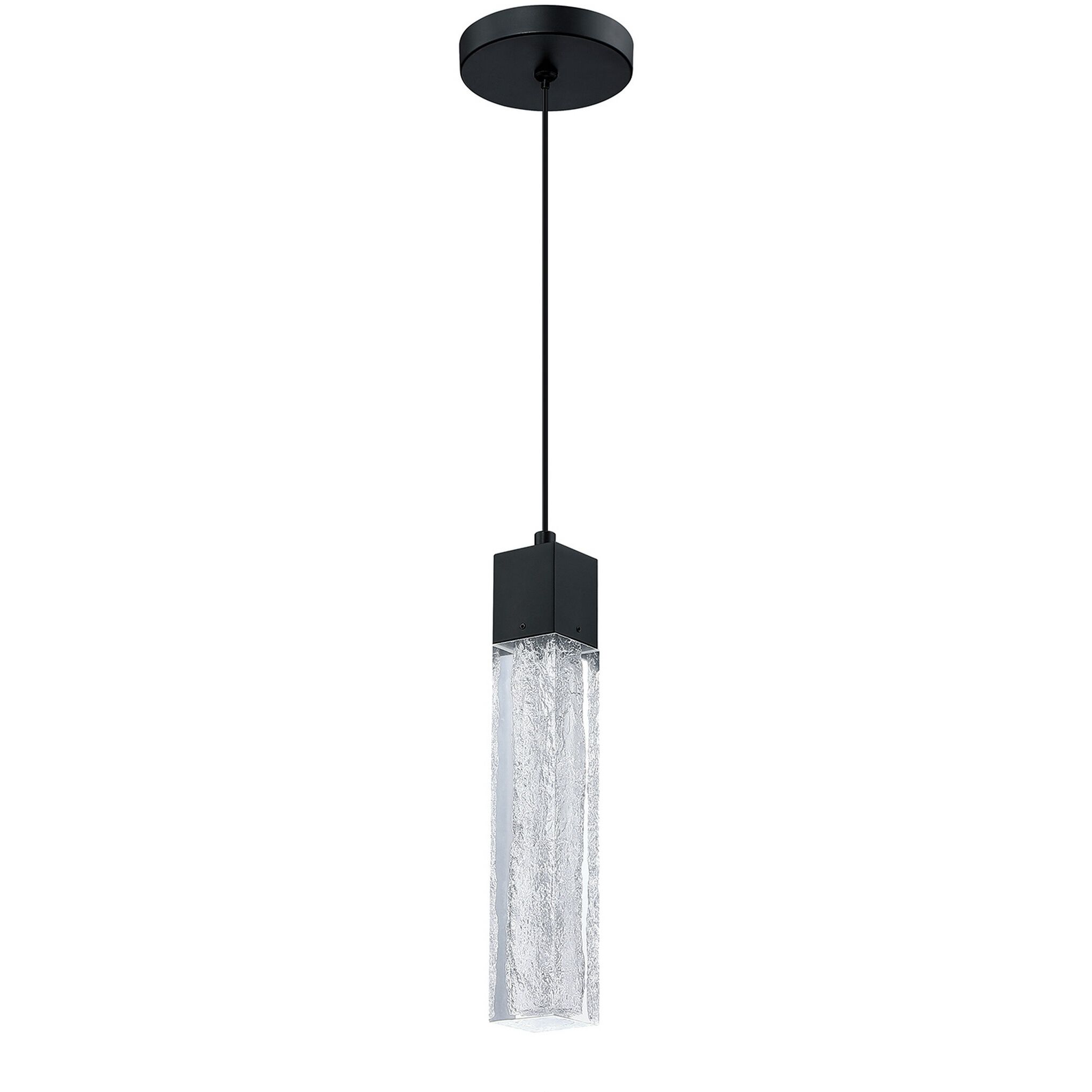 Ice Age 1 Light 4.7 inch Black Pendant Ceiling Light