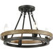 Ramsey 4 Light 16 inch Matte Black with Aspen Chandelier Ceiling Light