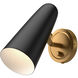 Alora Mood Daniel 1 Light 5 inch Aged Gold and Matte Black Wall/Vanity Light Wall Light