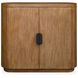 Newell Natural Mindi Wood and Dark Bronze 2 Door Cabinet
