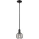 Athens Deco Swirl 1 Light 5.88 inch Matte Black Mini Pendant Ceiling Light