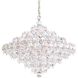 Baronet 12 Light Polished Stainless Steel Pendant Ceiling Light in Optic