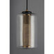 Firefly 1 Light 6 inch Black/Satin Brass Single Pendant Ceiling Light