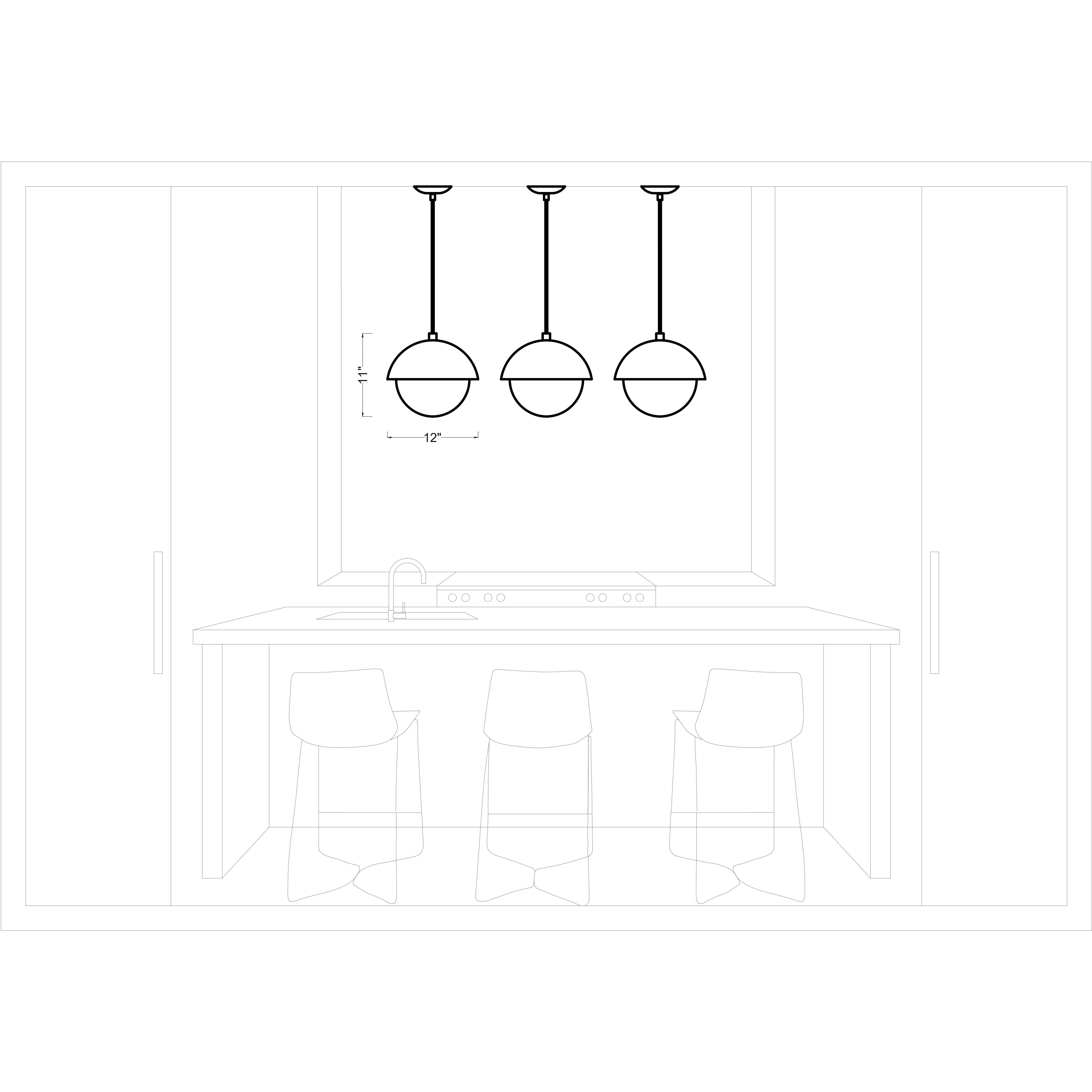 Drew & Jonathan Hyde 1 Light 12 inch Navy Pendant Ceiling Light