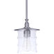 Canon 1 Light 7.5 inch Satin Aluminum Outdoor Pendant
