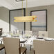 Varick 4 Light 36 inch Satin Brass Linear Chandelier Ceiling Light