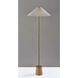 Ophelia 60 inch 60.00 watt Antique Brass Floor Lamp Portable Light