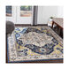 Athens 87 X 63 inch Navy/Charcoal/Butter/Ivory/Camel/Sky Blue/White Rugs, Rectangle