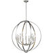 Colson 31.25 inch 60.00 watt Pewter Chandelier Ceiling Light in No Shade, Large