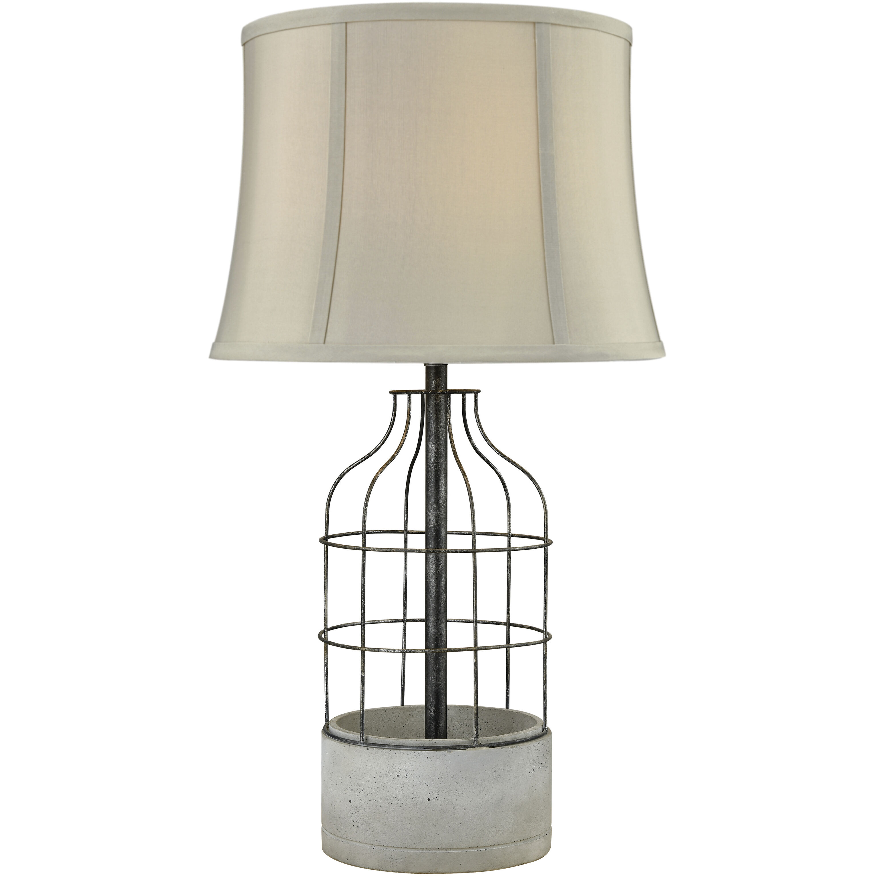 Rochefort 27 inch 150 watt Oil Rubbed Bronze with Polished Concrete Table Lamp Portable Light