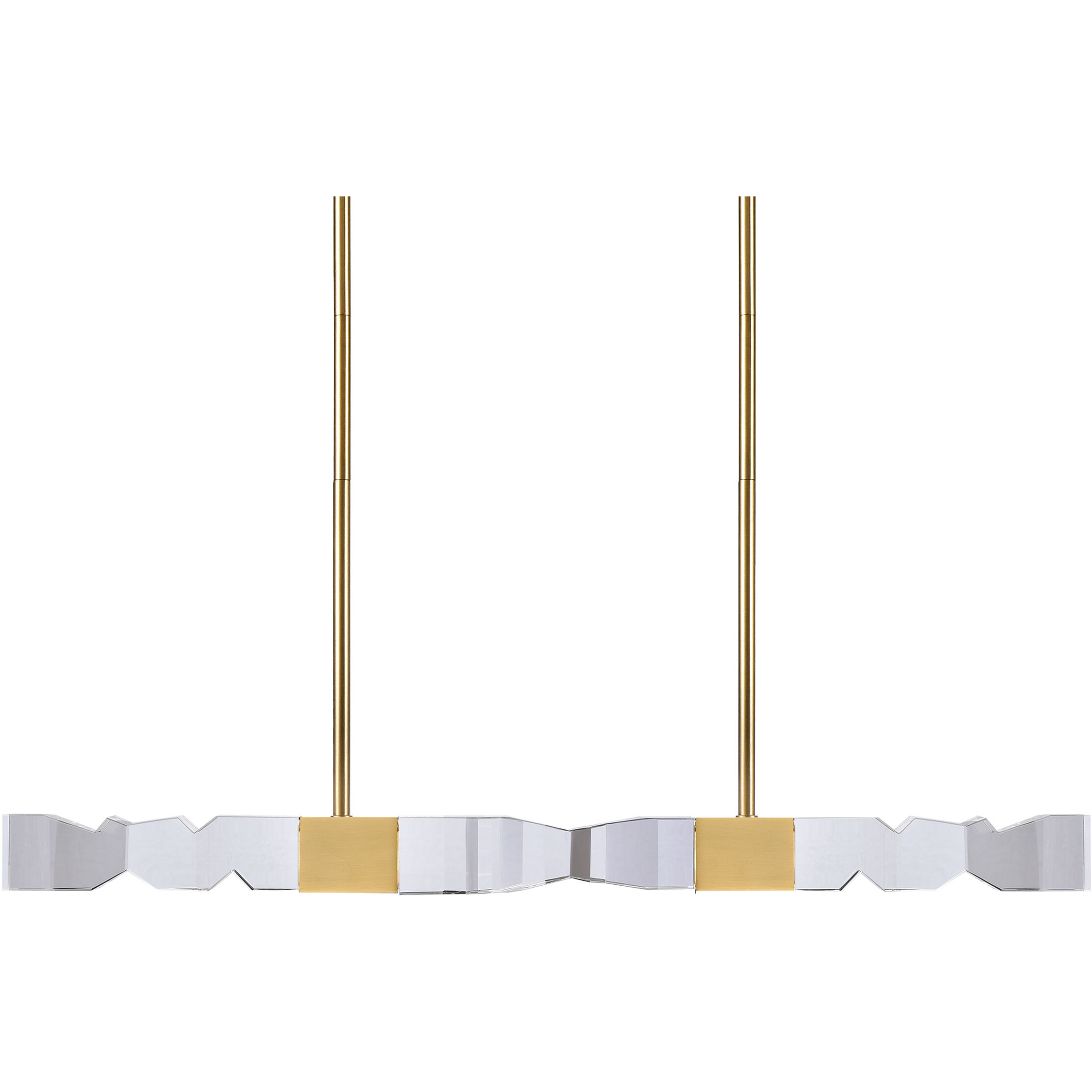 Mamadim 4 Light 49.25 inch Aged Brass Linear Pendant Ceiling Light