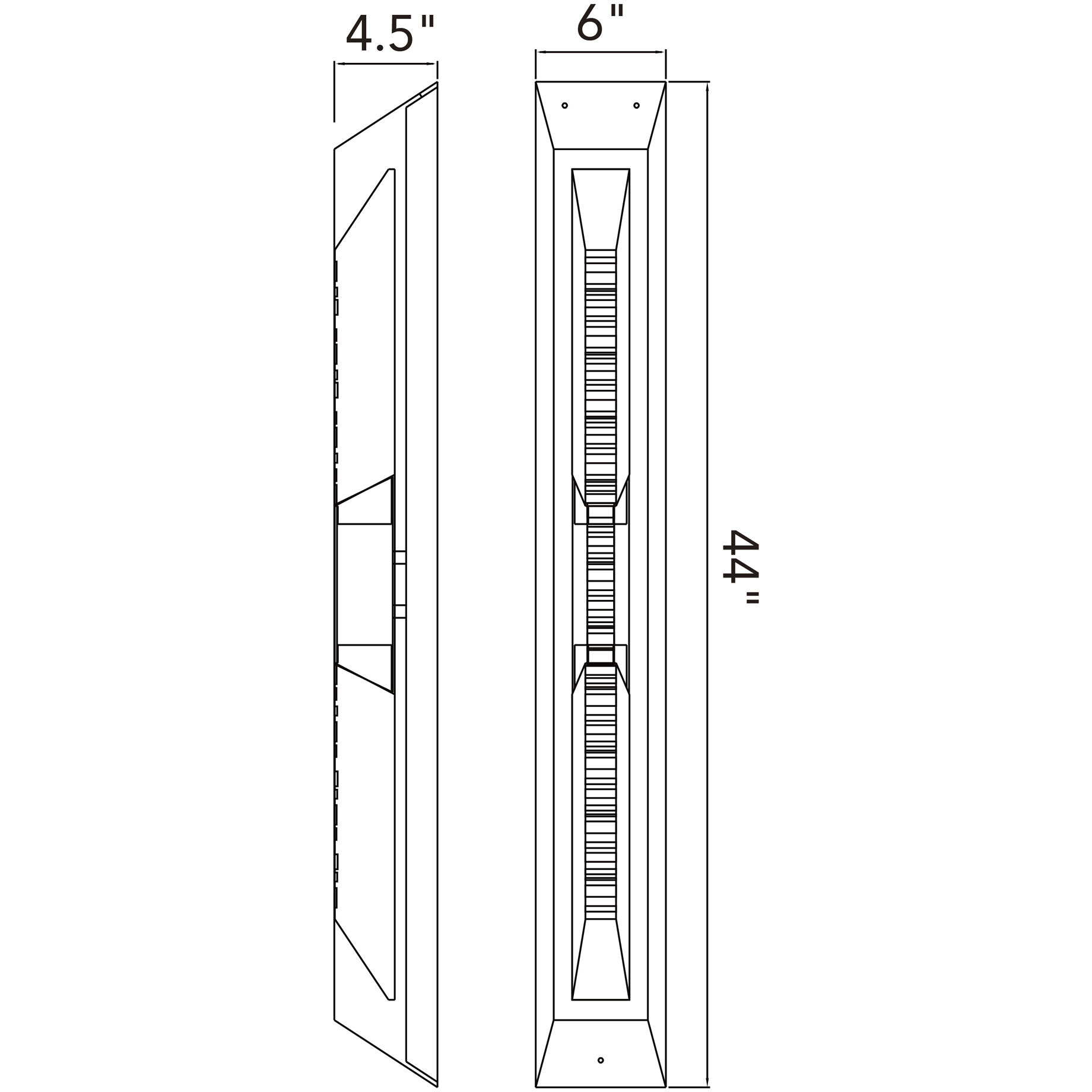 Petra LED 44 inch Sand Black Outdoor Wall Light