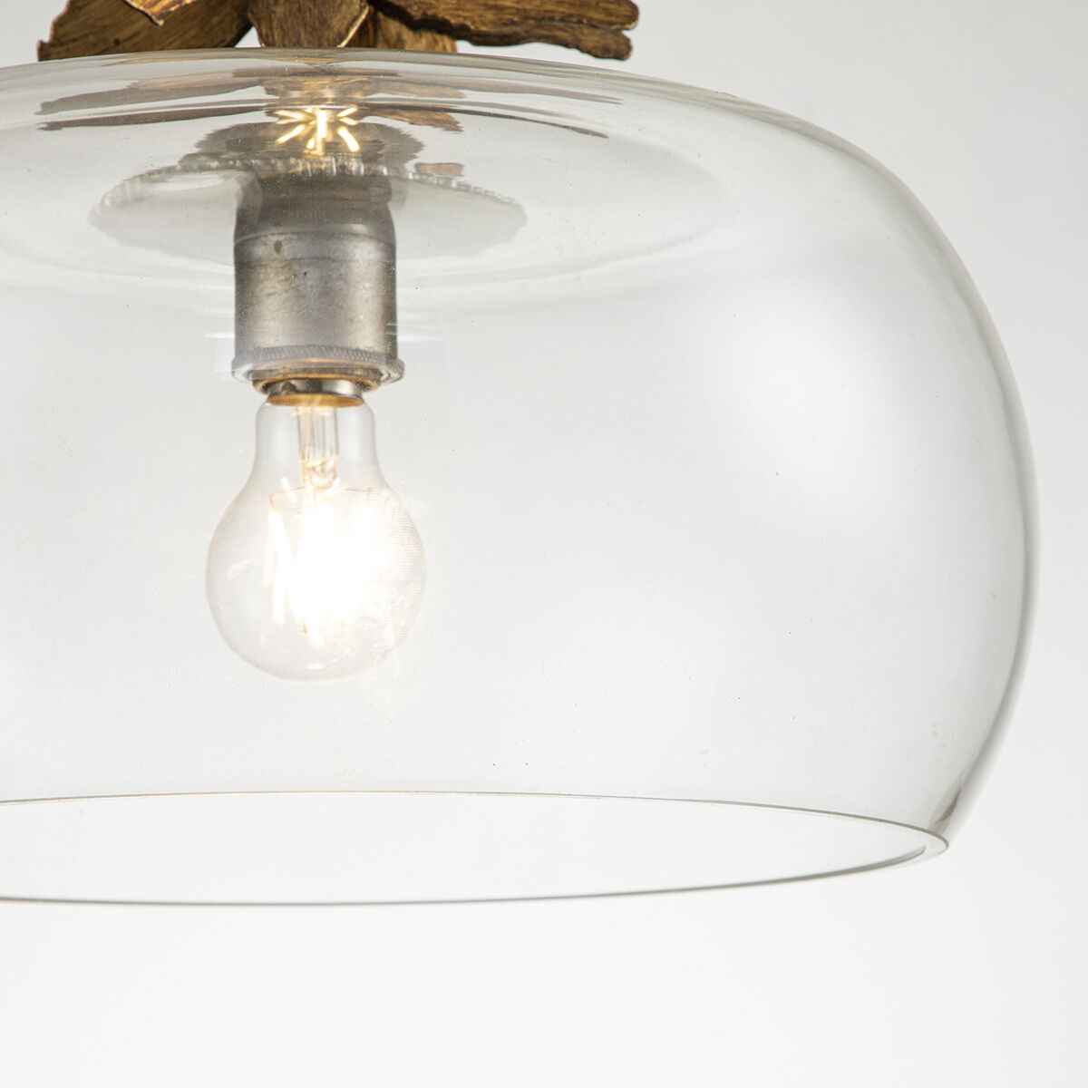 Toissant 1 Light 15.5 inch Gold Leaf and Silver Leaf Pendant Ceiling Light