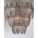 Marclaire 15 Light 32.75 inch Legacy Brass Pendant Ceiling Light in Grey Textured Handmade Glass