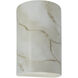 Ambiance Cylinder LED 7.75 inch Carrara Marble ADA Wall Sconce Wall Light, Large