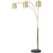 Marilyn 90 inch 28.00 watt Weathered Brass and Black Arc Floor Lamp Portable Light