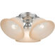 Wynnewood 3 Light 16 inch Painted Satin Nickel Flush Mount Ceiling Light