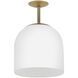 Willa 1 Light 12 inch Heritage Brass Pendant Ceiling Light, Semi-flush Mount