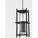 Carlo 4 Light 11 inch Textured Black Outdoor Pendant