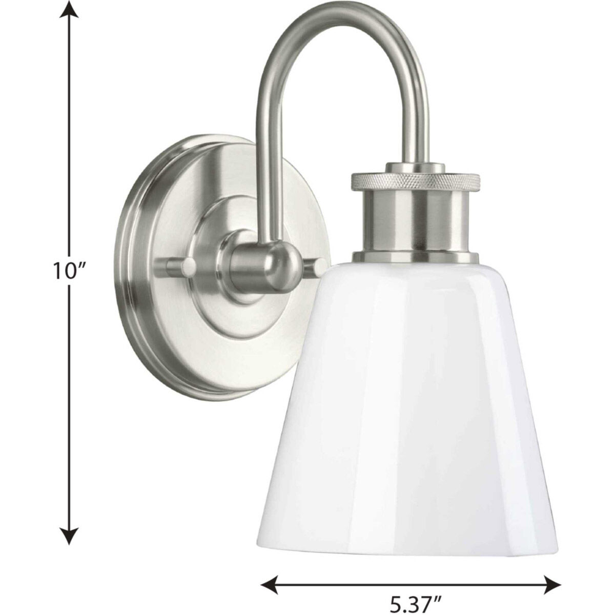 Ashford 1 Light 5 inch Brushed Nickel Bath Vanity Wall Light