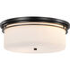 Warren 15 inch Gun Metal Flush Mount Ceiling Light