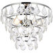 Ella 3 Light 16 inch Chrome Flush Mount Ceiling Light