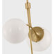 kate spade new york Prescott LED 27 inch Soft Brass Chandelier Ceiling Light in White Glass, Small