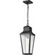 Lawrence 1 Light 7.63 inch Matte Black Outdoor Hanging Light