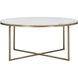 Lova 35 X 15 inch Antique Brass Coffee Table