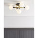 Sean Lavin Viaggio 22.3 inch Smoke/Polished Nickel Flush Mount Ceiling Light in Incandescent