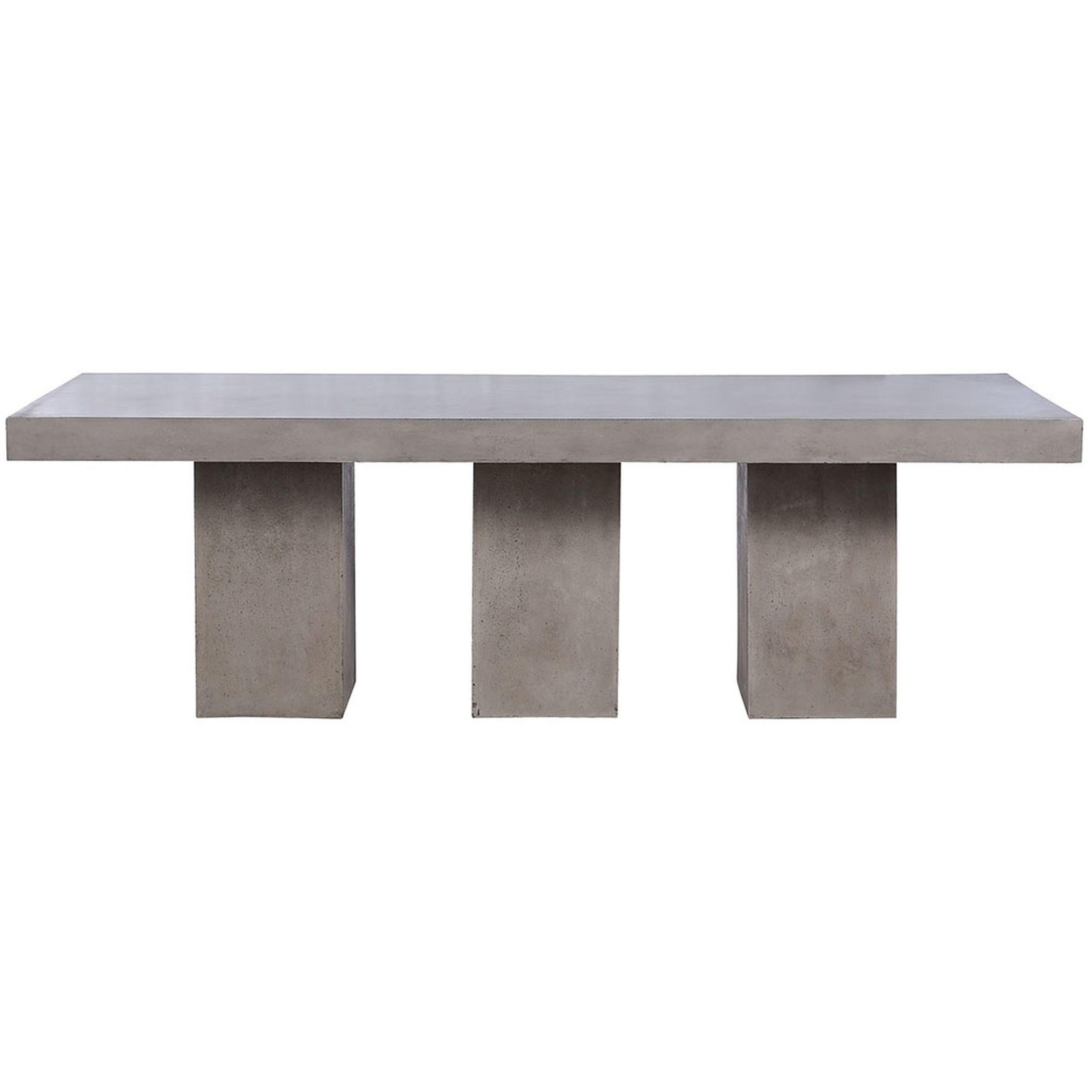 Kingston 94 X 35 inch Polished Concrete Outdoor Dining Table