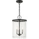Elizabeth 3 Light 11 inch Black Pendant Chandelier Ceiling Light