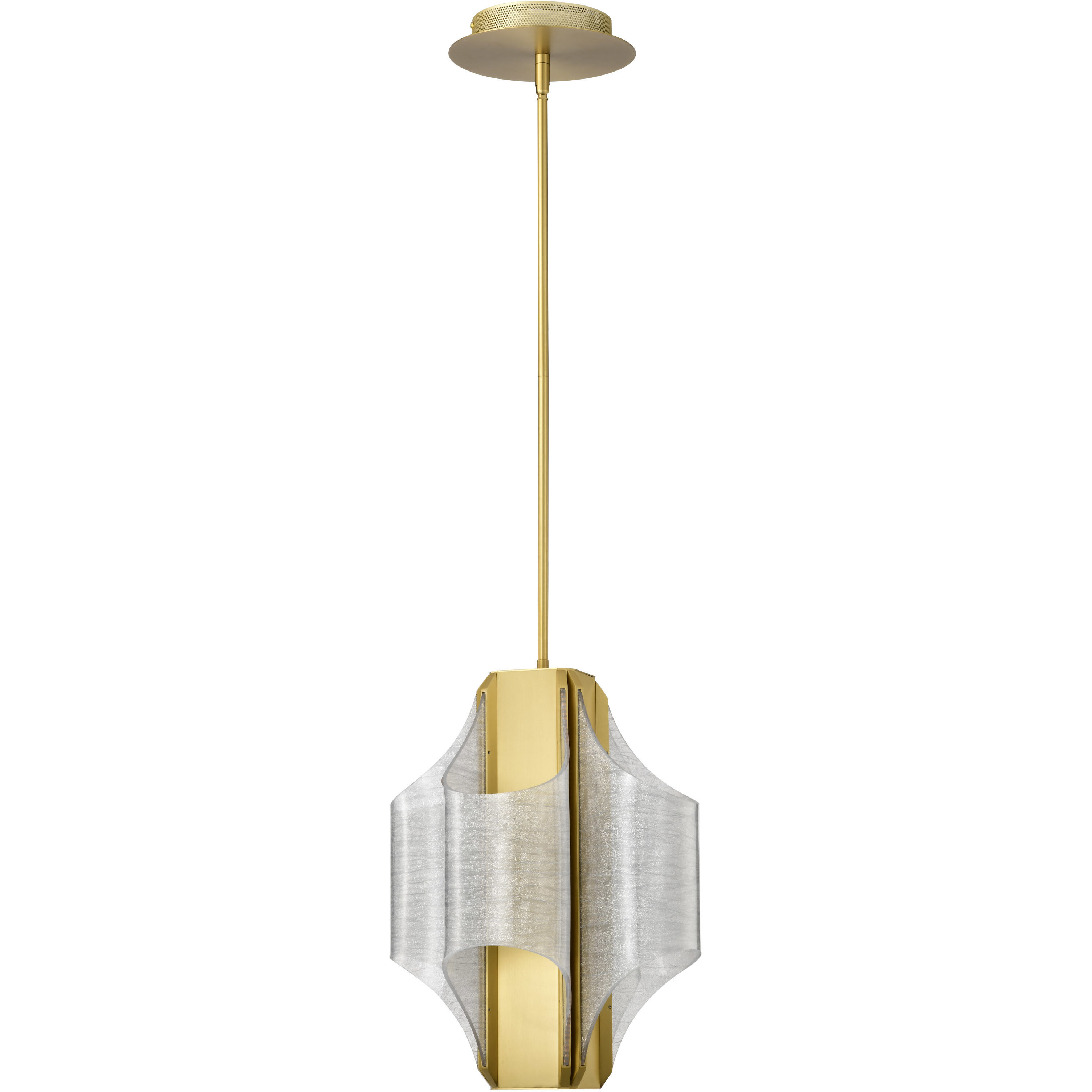 Idris LED 13 inch Vintage Brass Pendant Ceiling Light