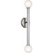 Kelly by Kelly Wearstler Nodes 2 Light 4.75 inch Polished Nickel Sconce Wall Light
