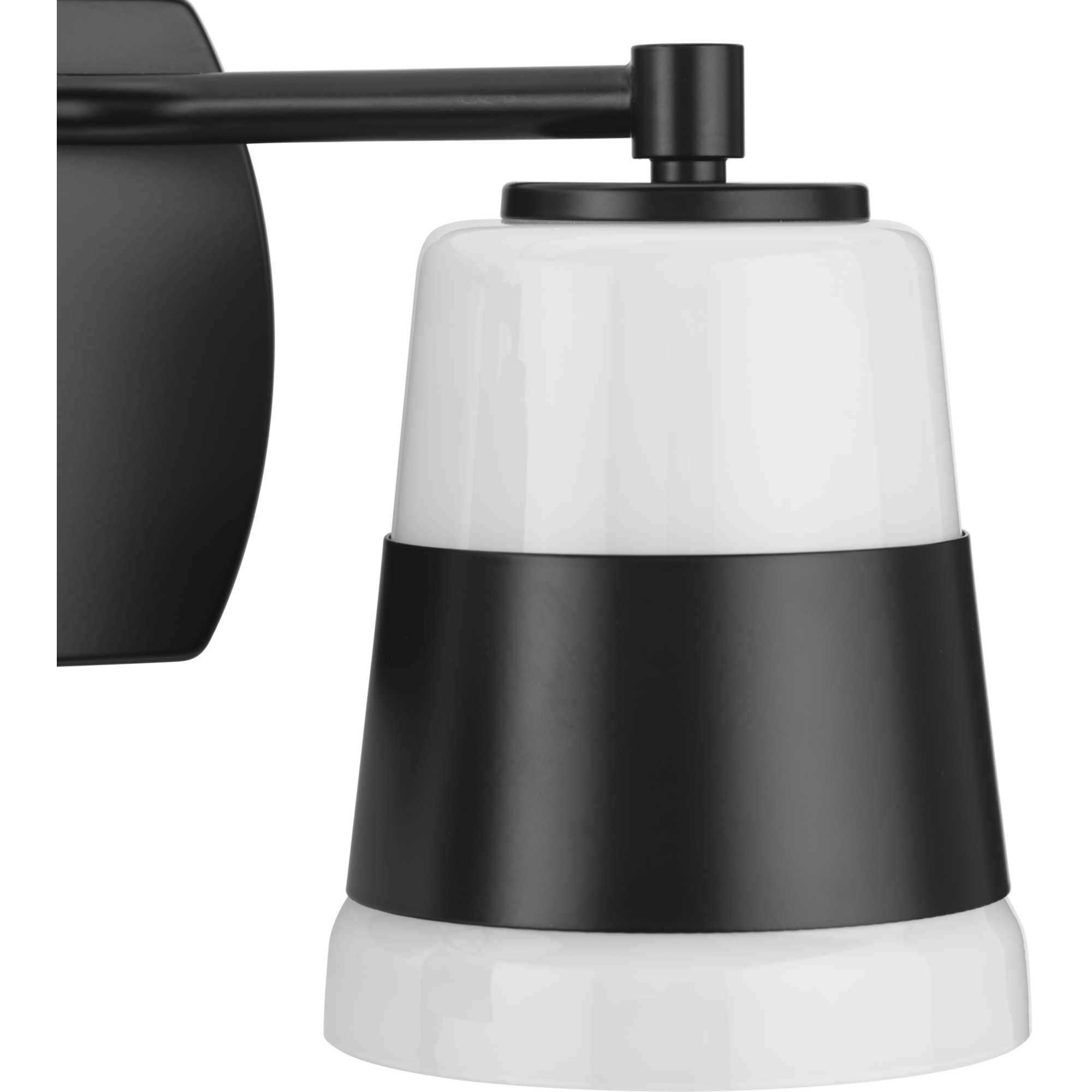 Haven 2 Light 16 inch Matte Black Bath Light Wall Light