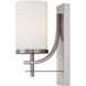 Colton 1 Light 4.75 inch Satin Nickel Wall Sconce Wall Light, Essentials