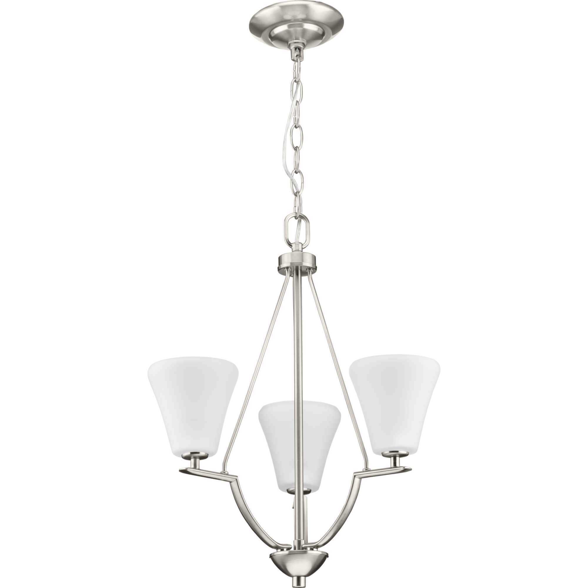Annette St 3 Light 18 inch Brushed Nickel Foyer Chandelier Ceiling Light