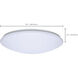 ColorQuick LED 18.9 inch White Flush Mount Ceiling Light