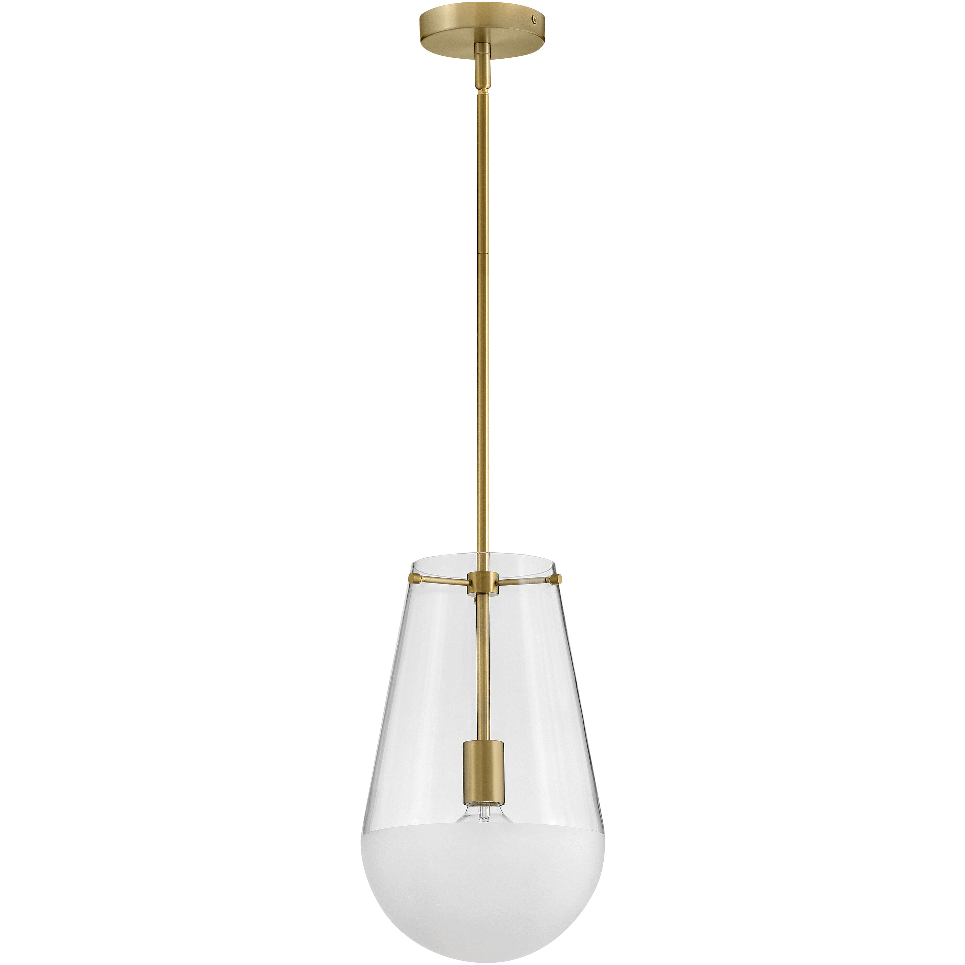 Beck 9 inch Lacquered Brass Indoor Pendant Ceiling Light