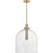 Kori 1 Light 15.75 inch Patina Brass Pendant Ceiling Light