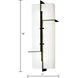 Matrix LED 18 inch Matte Black Outdoor Wall Sconce