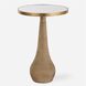 Terra 24 X 16 inch Natural Rattan and Antique Brass Accent Table