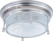 Hi-Bay 2 Light 13 inch Satin Nickel Flush Mount Ceiling Light