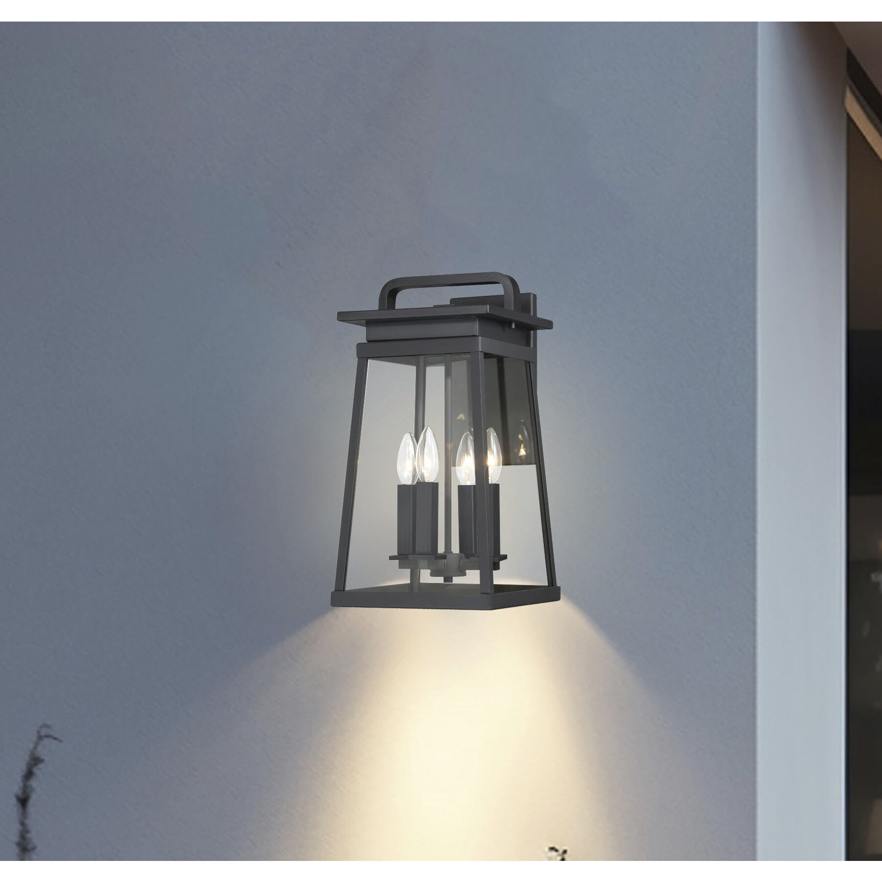 Great Outdoors Isla Vista 4 Light 30 inch Coal Outdoor Wall Mount