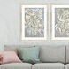 Wild Botanicals Gray and Green and White and Yellow Framed Art