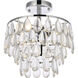 Mila 3 Light 12 inch Chrome Flush Mount Ceiling Light