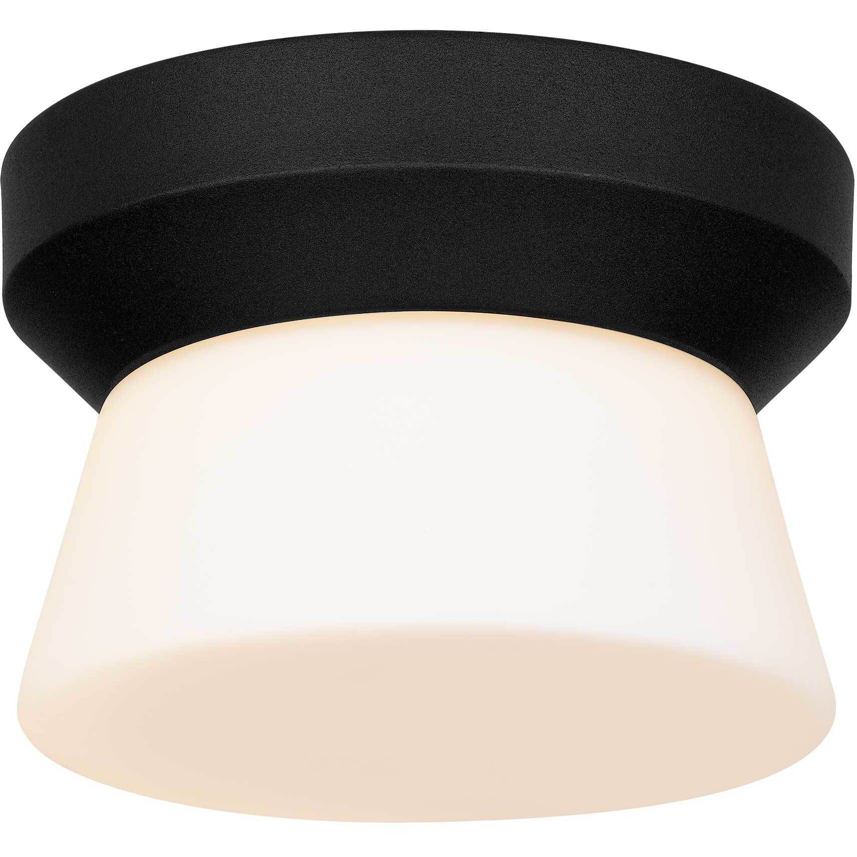 Skirt LED 7 inch Sand Black Outdoor Flush Mount